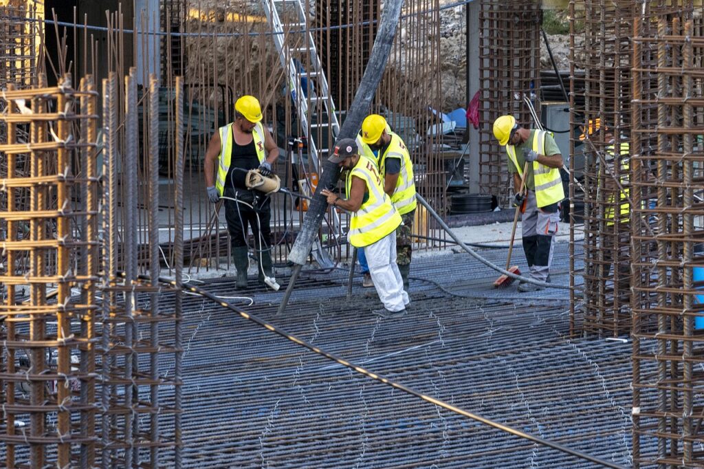 construction, cement, pouring, machinery, workers, employees, outside, construction site, construction, cement, cement, cement, construction site, construction site, construction site, construction site, construction site