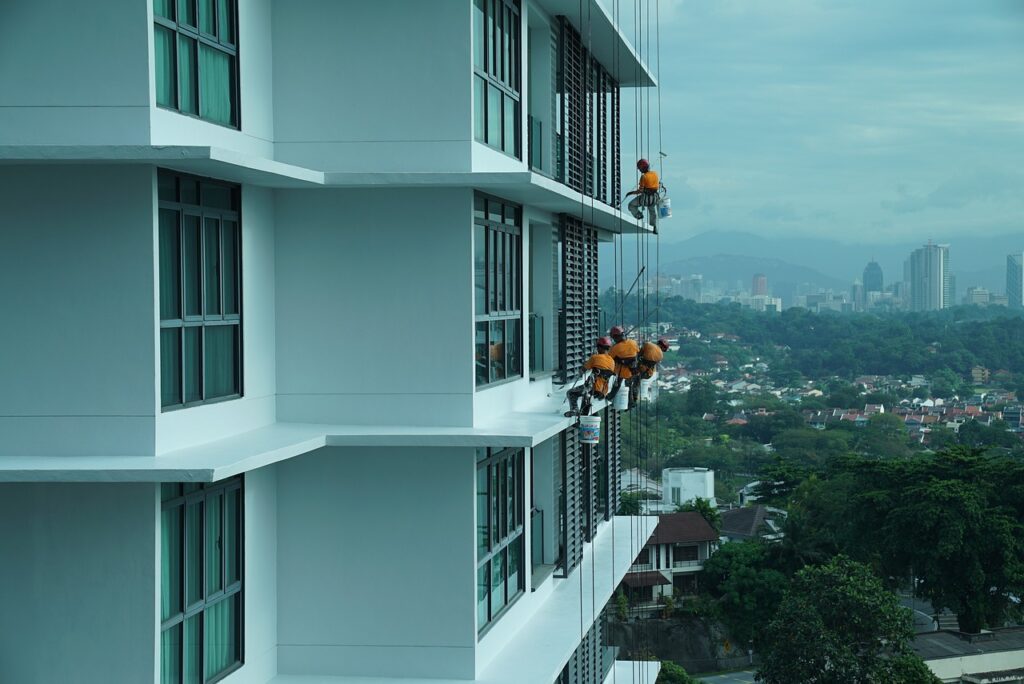 building maintenance, job in the air, safety first, painting facade, brave workers, skyscraper homes, building maintenance, building maintenance, building maintenance, building maintenance, building maintenance, safety first